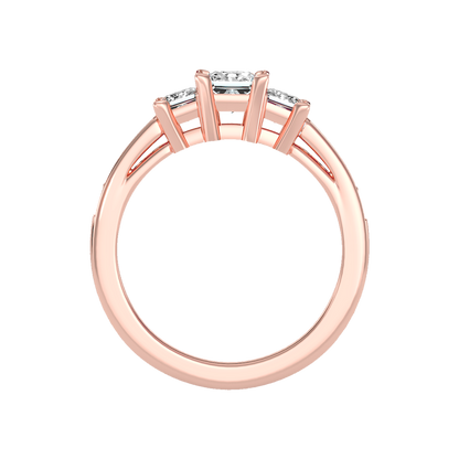 Scintillating Tri Stone Ring - Four