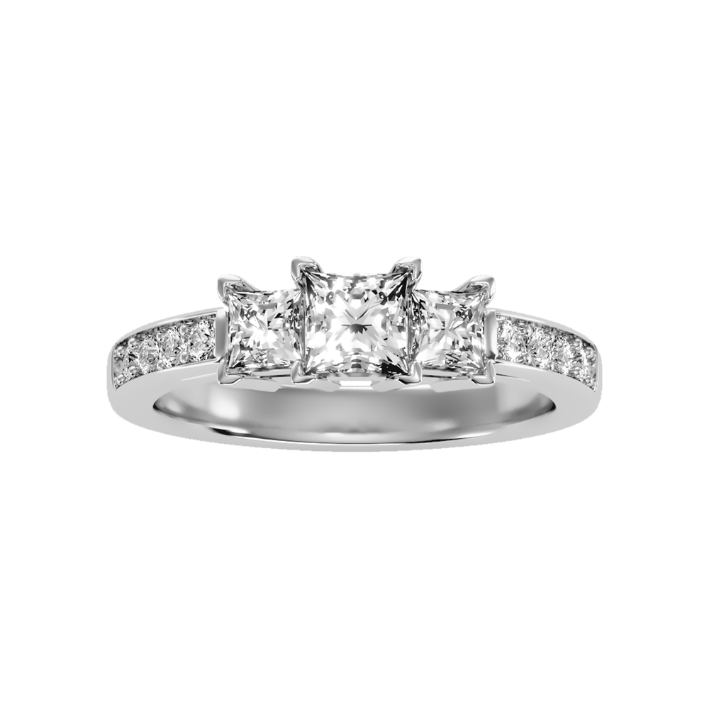 Scintillating Tri Stone Ring - Six