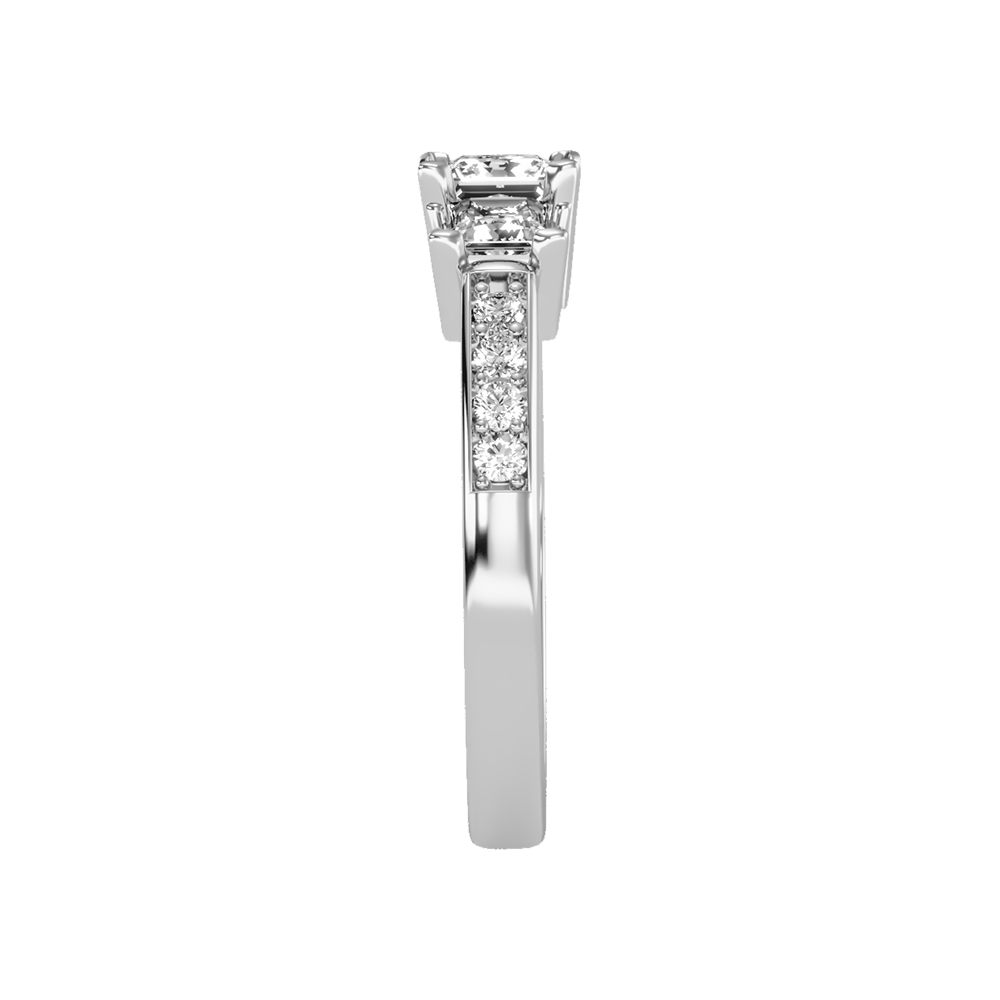 Scintillating Tri Stone Ring - Seven