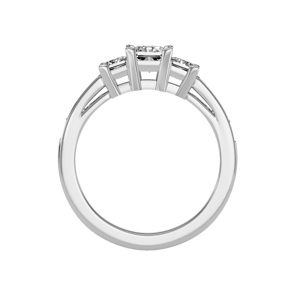 Scintillating Tri Stone Ring - Eight
