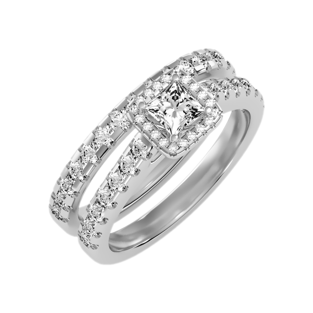 Scintilla Bridal Ring Set - One
