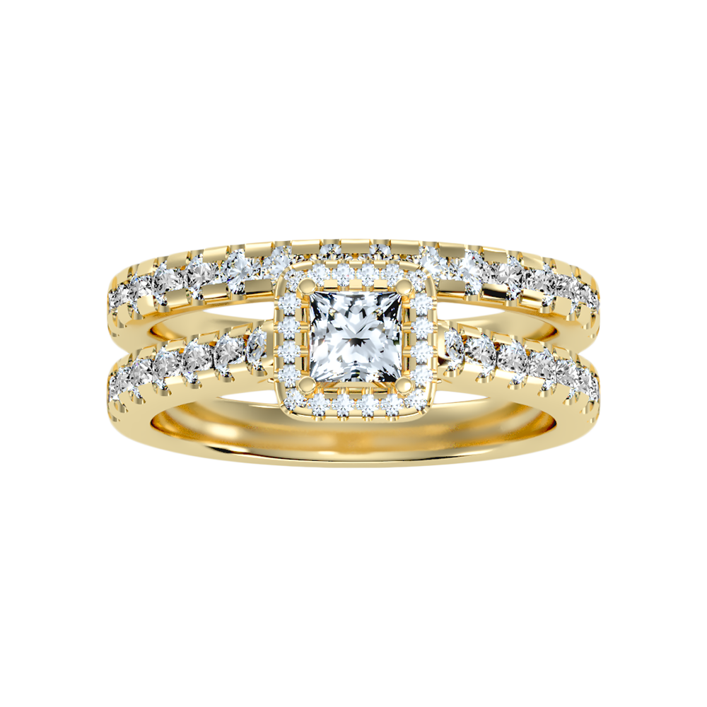 Scintilla Bridal Ring Set In 925 Sterling Silver - Ten