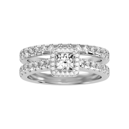 Scintilla Bridal Ring Set In 925 Sterling Silver - Two