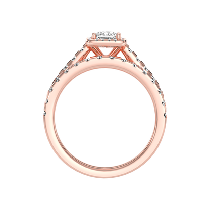 Scintilla Bridal Ring Set In 925 Sterling Silver - Seven