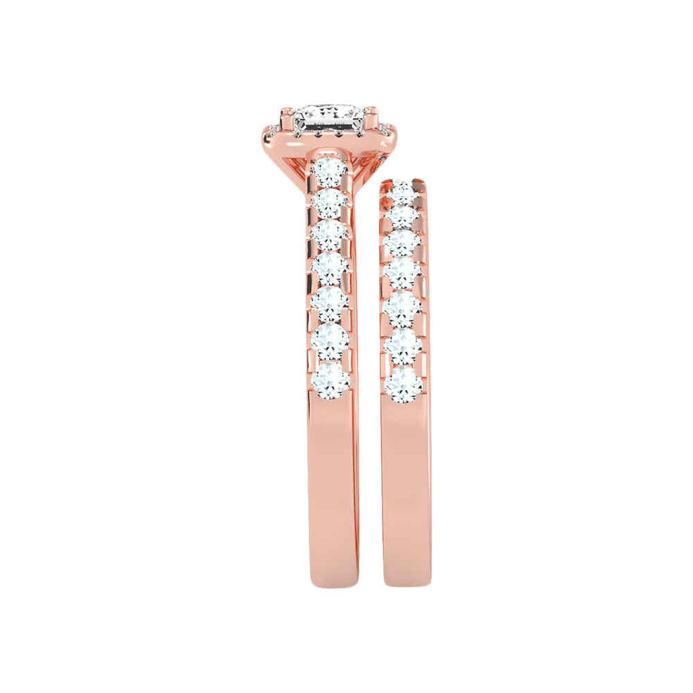 Scintilla Bridal Ring Set In 925 Sterling Silver - Eight
