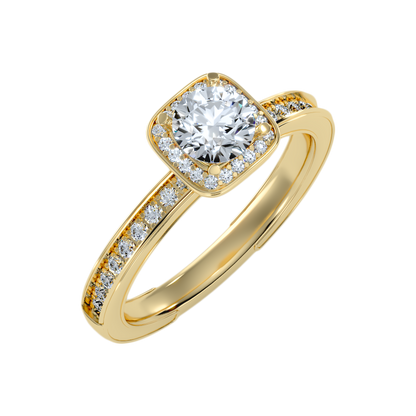 Secrene Halo Ring In 925 Sterling Silver - One