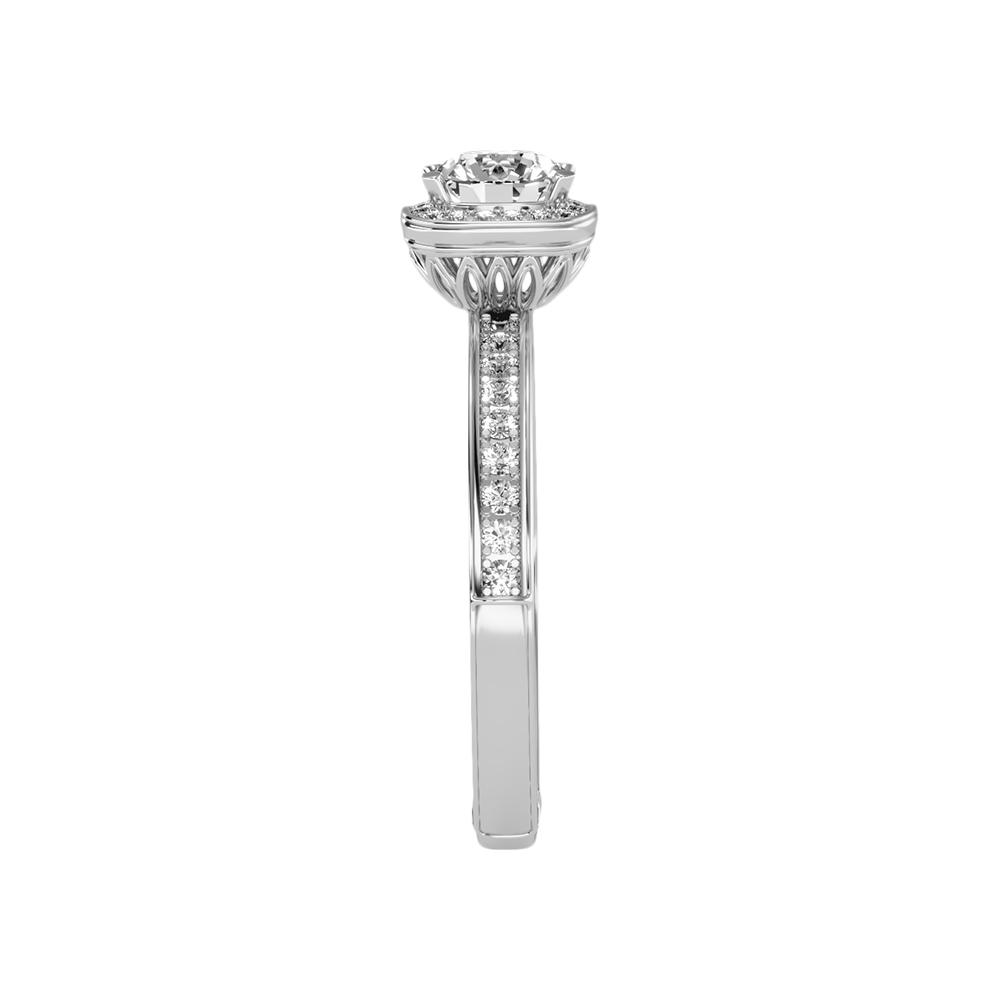 Secrene Halo Ring In 925 Sterling Silver - Twelve