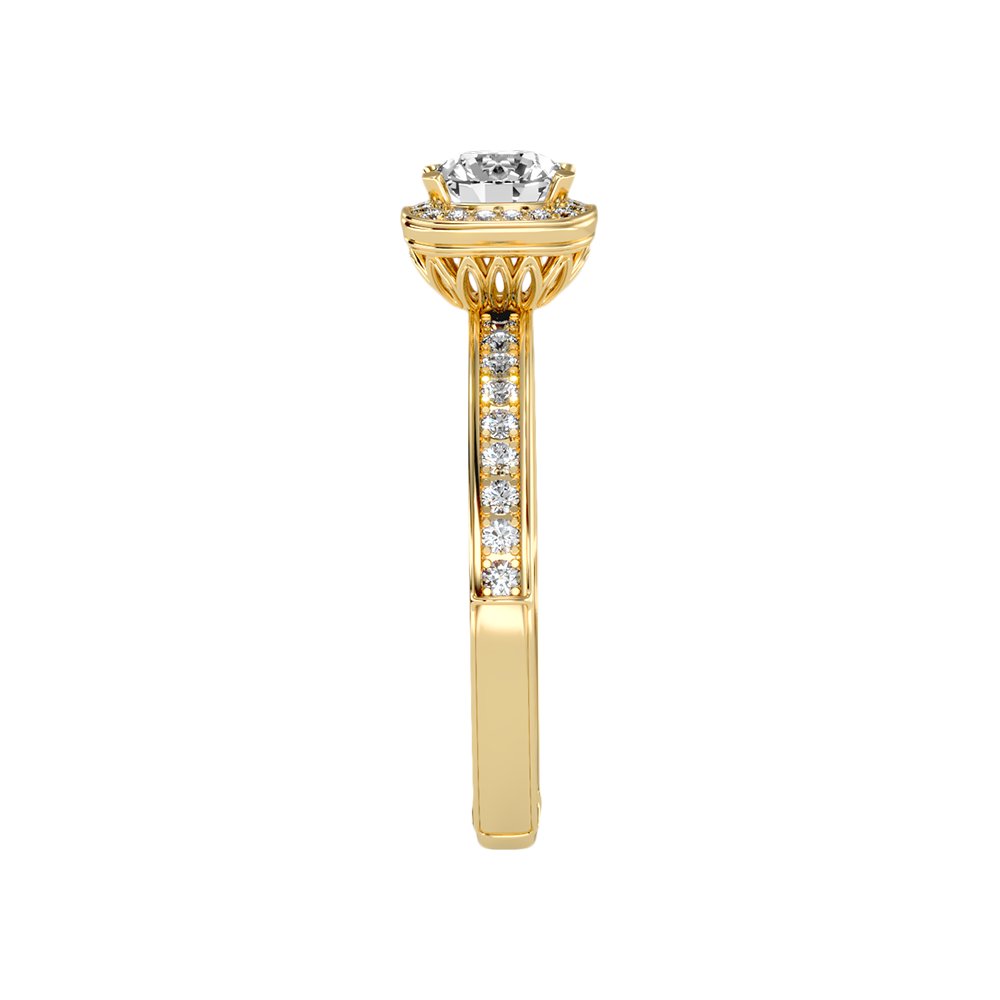 Secrene Halo Ring In 925 Sterling Silver - Four