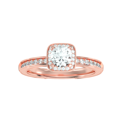 Secrene Halo Ring In 925 Sterling Silver - Five
