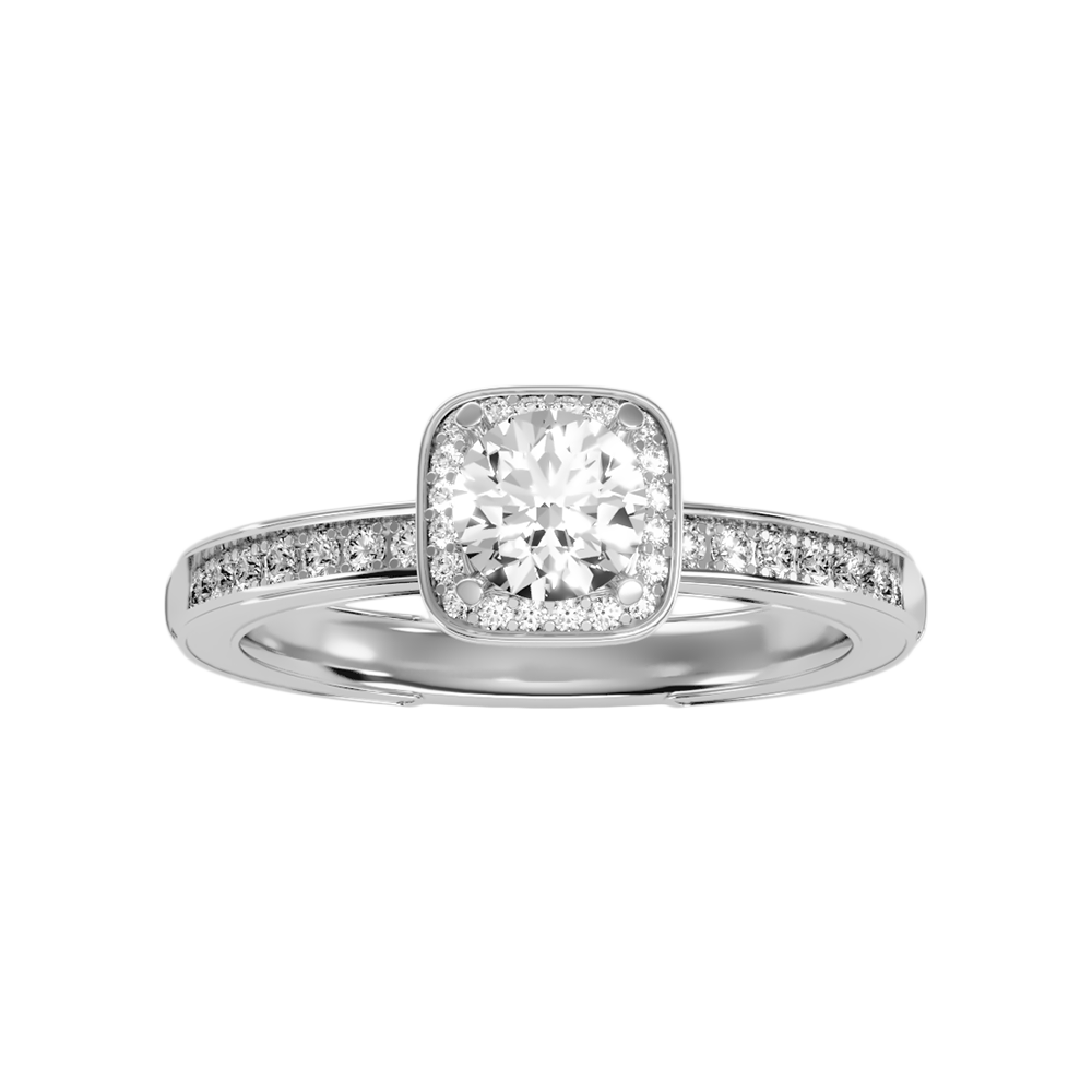 Secrene Halo Ring In 925 Sterling Silver - Nine