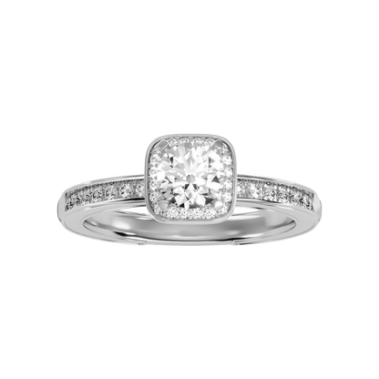 Secrene Halo Ring In 925 Sterling Silver - Nine