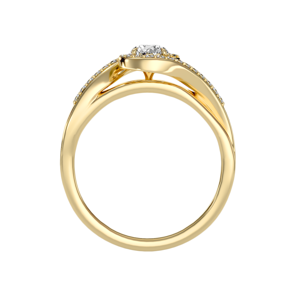 Selvva Halo Ring In 925 Sterling Silver - Twelve