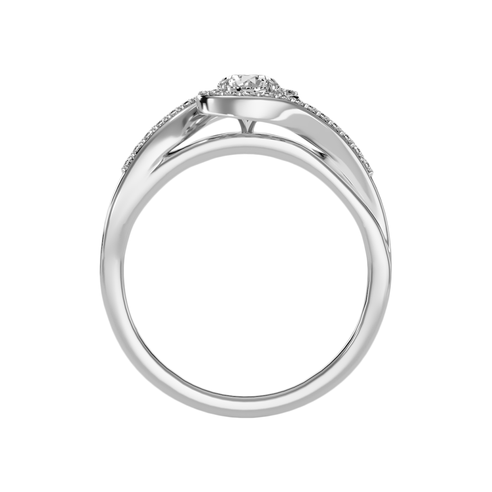 Selvva Halo Ring In 925 Sterling Silver - Two