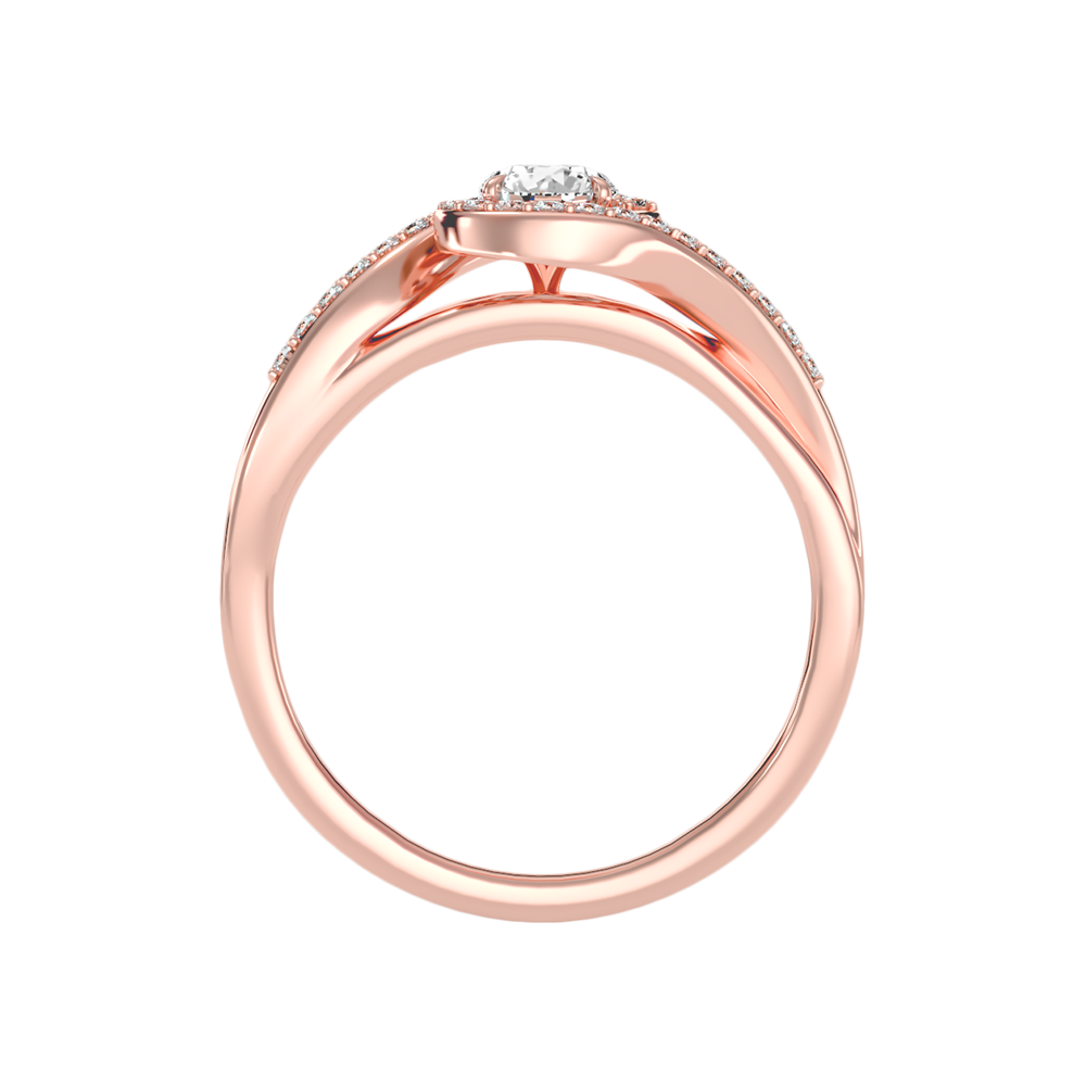 Selvva Halo Ring In 925 Sterling Silver - Eight