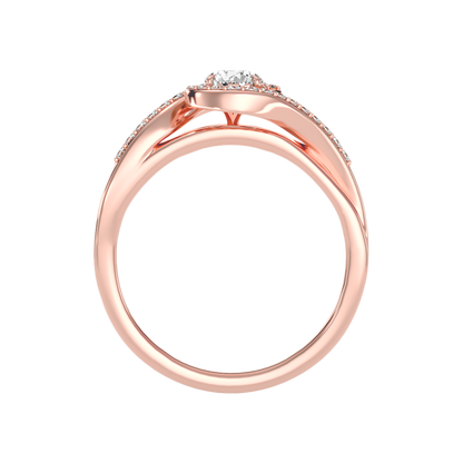 Selvva Halo Ring In 925 Sterling Silver - Eight