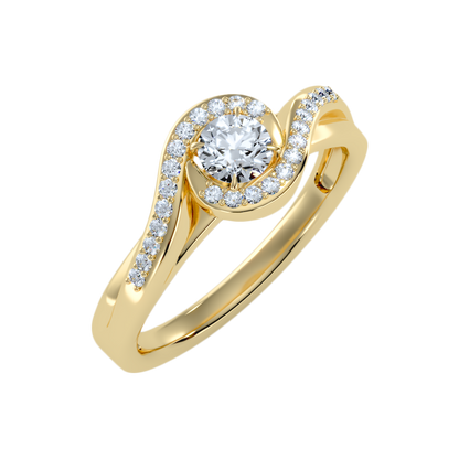 Selvva Halo Ring In 925 Sterling Silver - Nine