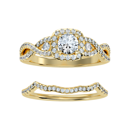 Seqqen Bridal Ring Set In 925 Sterling Silver - Ten