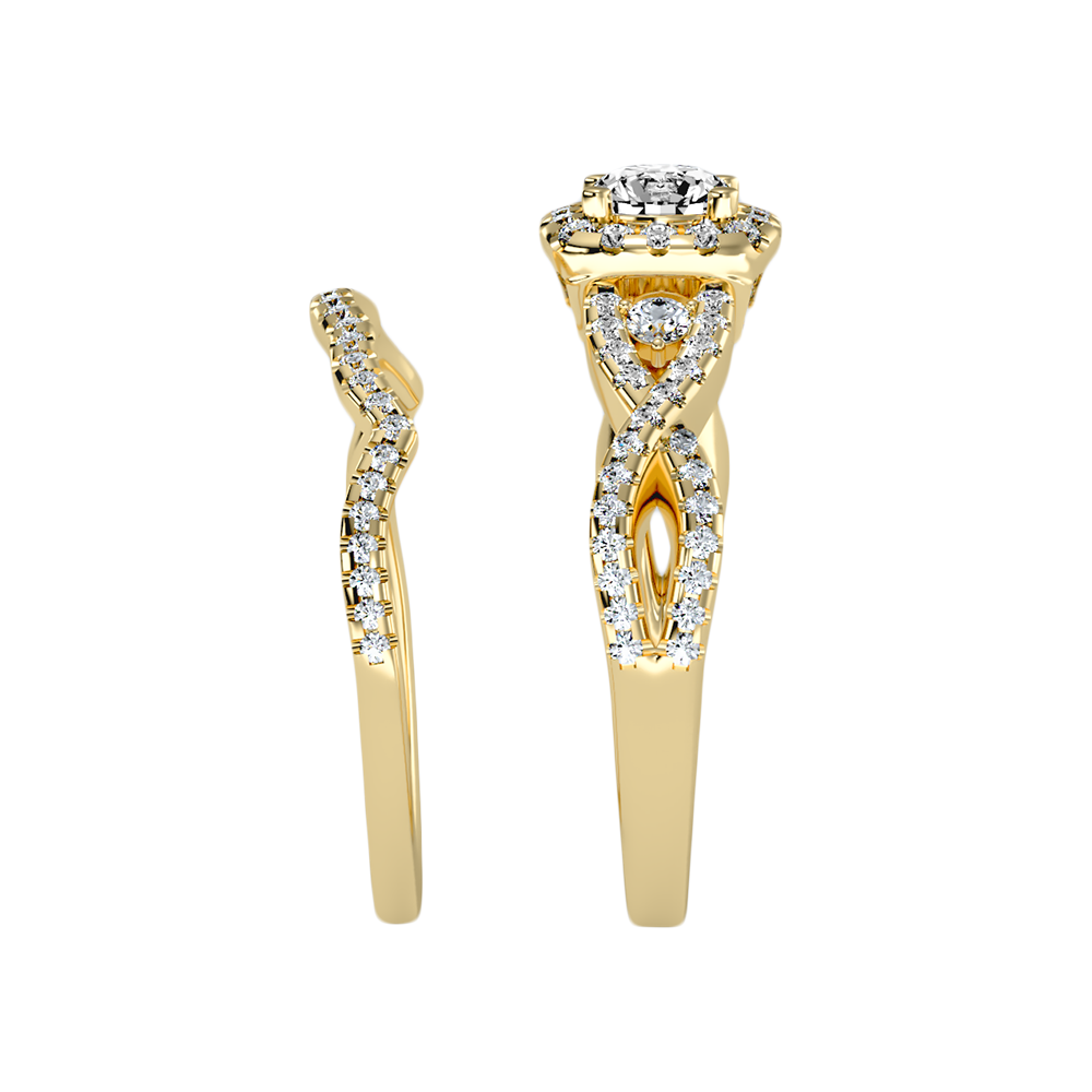 Seqqen Bridal Ring Set In 925 Sterling Silver - Eleven