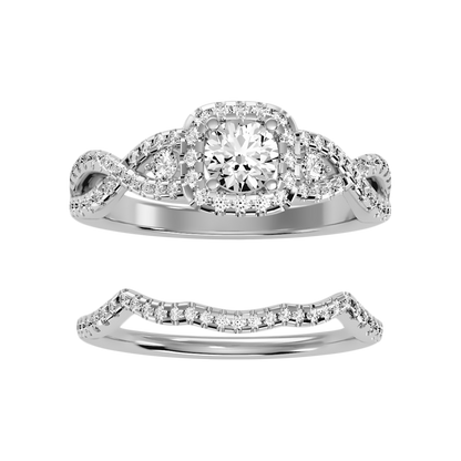 Seqqen Bridal Ring Set In 925 Sterling Silver - Three