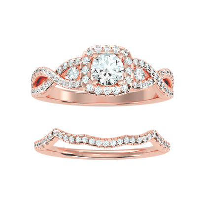 Seqqen Bridal Ring Set In 925 Sterling Silver - Five