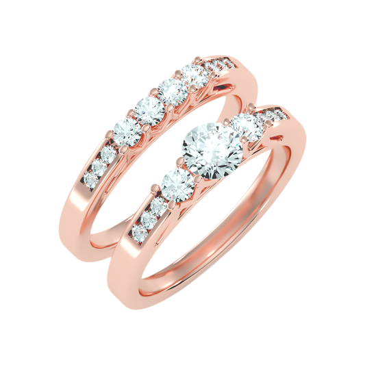 Sequoia Bridal Ring Set In 925 Sterling Silver - One