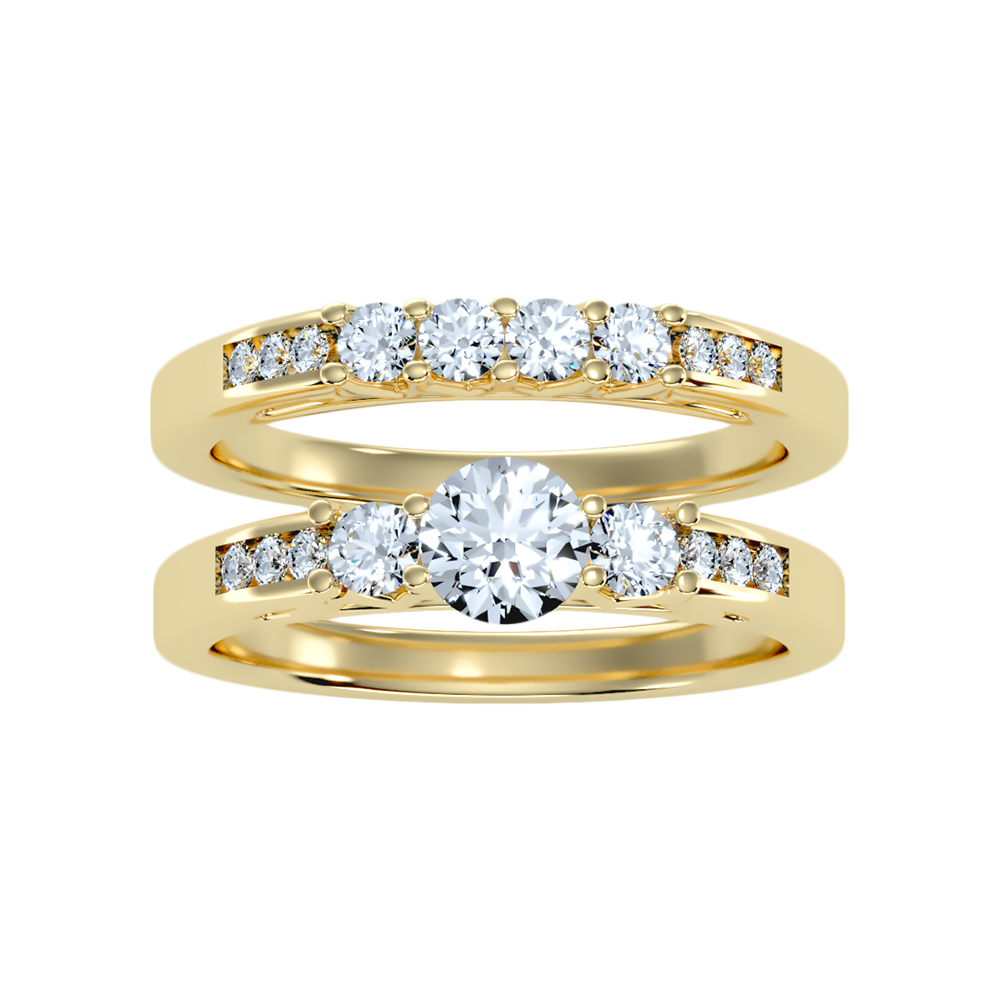 Sequoia Bridal Ring Set In 925 Sterling Silver - Ten