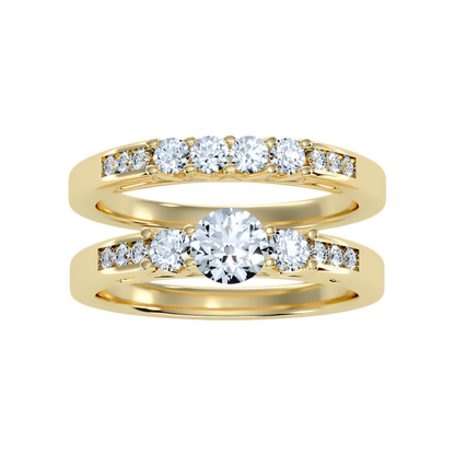 Sequoia Bridal Ring Set In 925 Sterling Silver - Ten