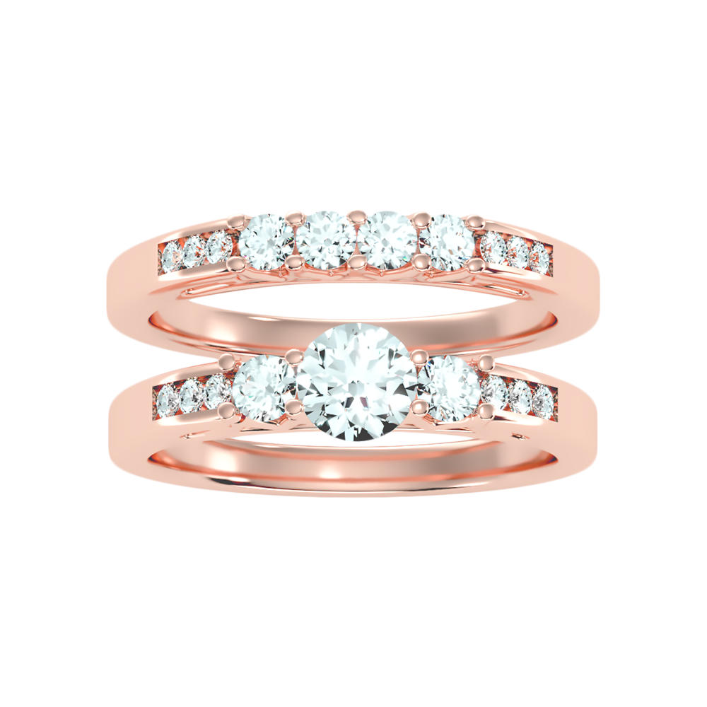 Sequoia Bridal Ring Set In 925 Sterling Silver - Two
