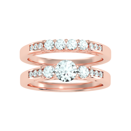 Sequoia Bridal Ring Set In 925 Sterling Silver - Two