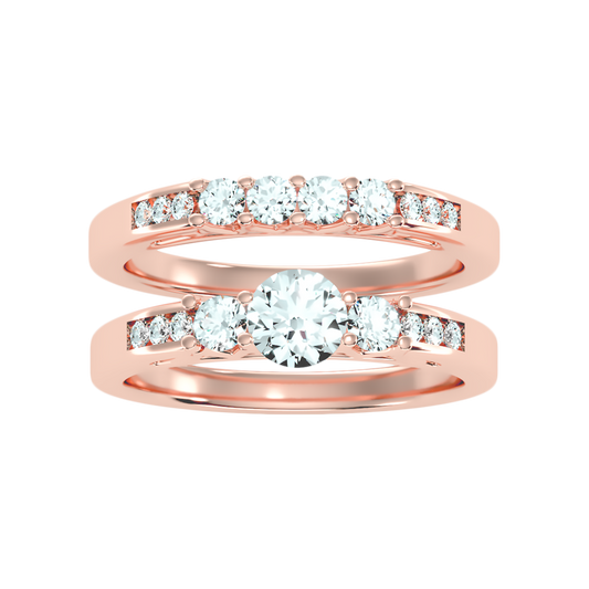 Sequoia Bridal Ring Set In 925 Sterling Silver - Two
