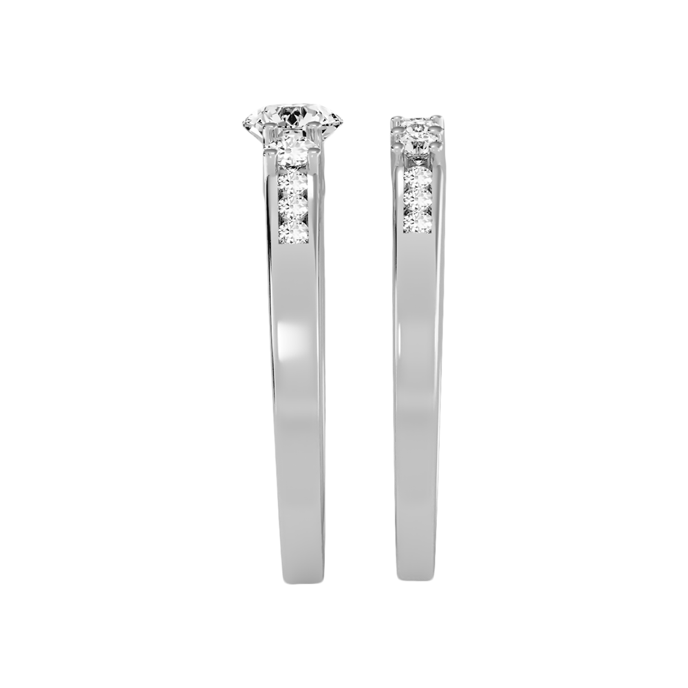 Sequoia Bridal Ring Set In 925 Sterling Silver - Seven