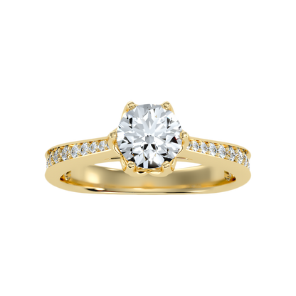 Seraglio Solitaire Ring In 925 Sterling Silver - Ten