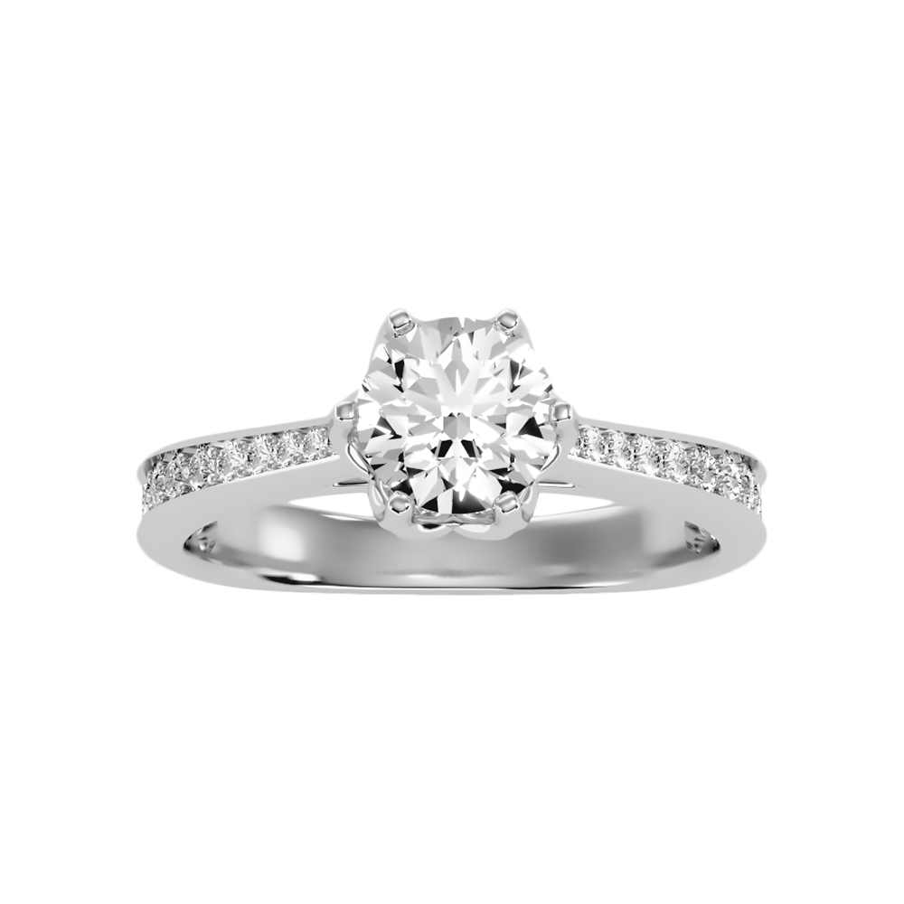Seraglio Solitaire Ring In 925 Sterling Silver - Three