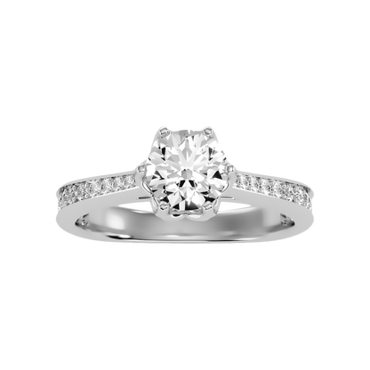 Seraglio Solitaire Ring In 925 Sterling Silver - Three