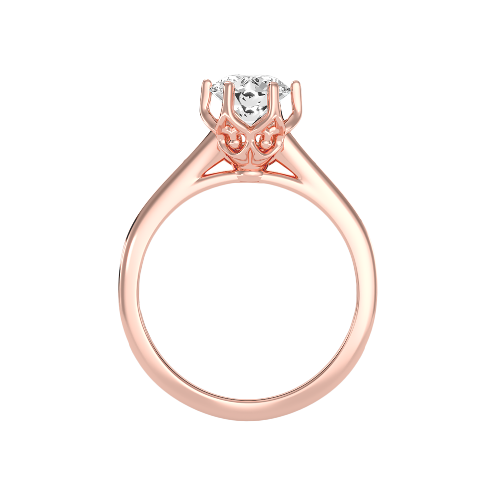 Seraglio Solitaire Ring In 925 Sterling Silver - Six