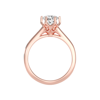 Seraglio Solitaire Ring In 925 Sterling Silver - Six