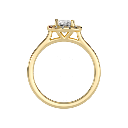 Serene Classic Halo Diamond Engagement Ring - Twelve