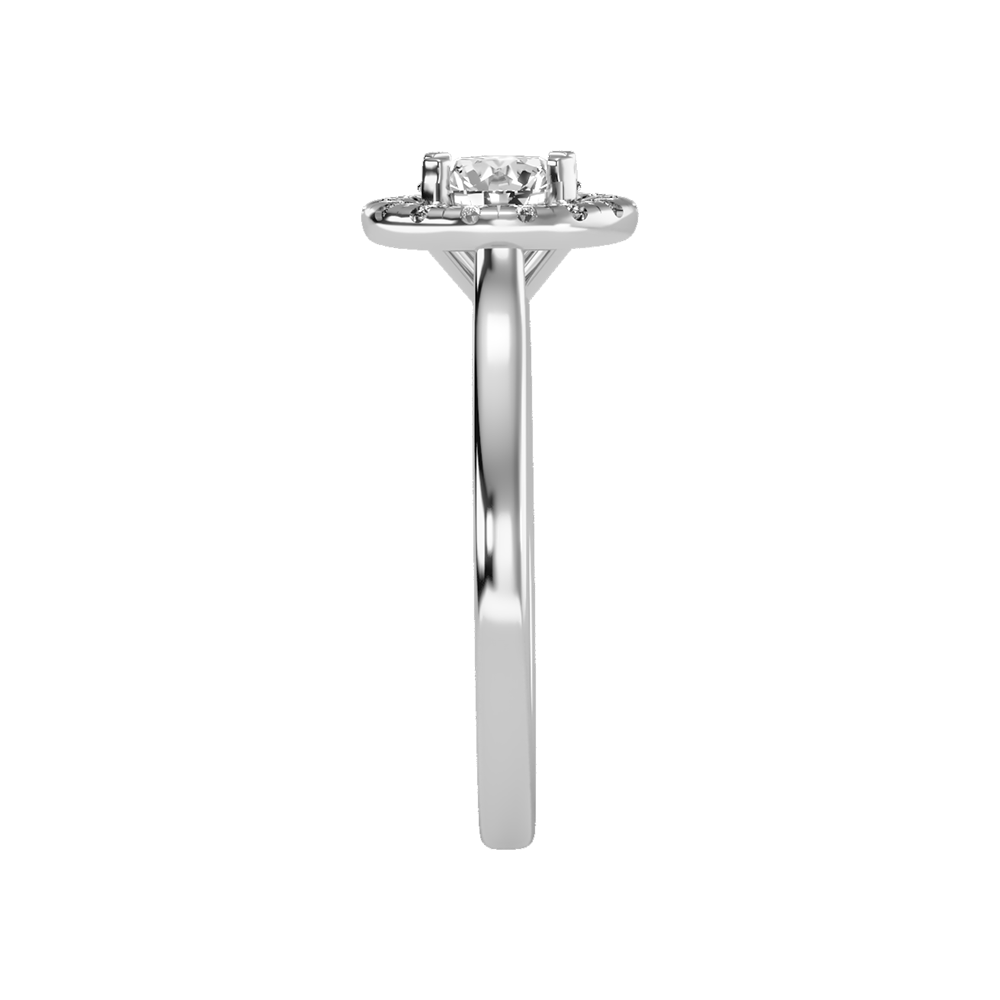 Serene Classic Halo Diamond Engagement Ring - Four