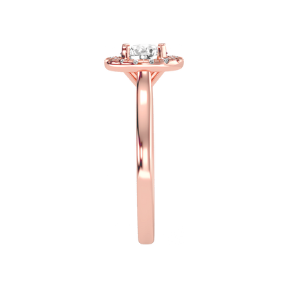 Serene Classic Halo Diamond Engagement Ring - Eight