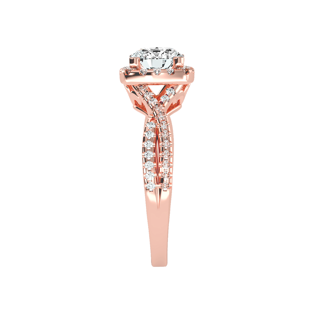 Serene Halo Solitaire Ring In 925 Sterling Silver - Thirteen