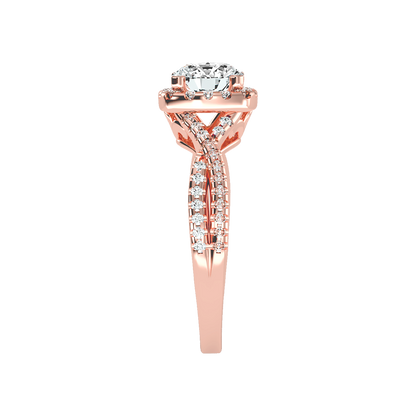 Serene Halo Solitaire Ring - Thirteen