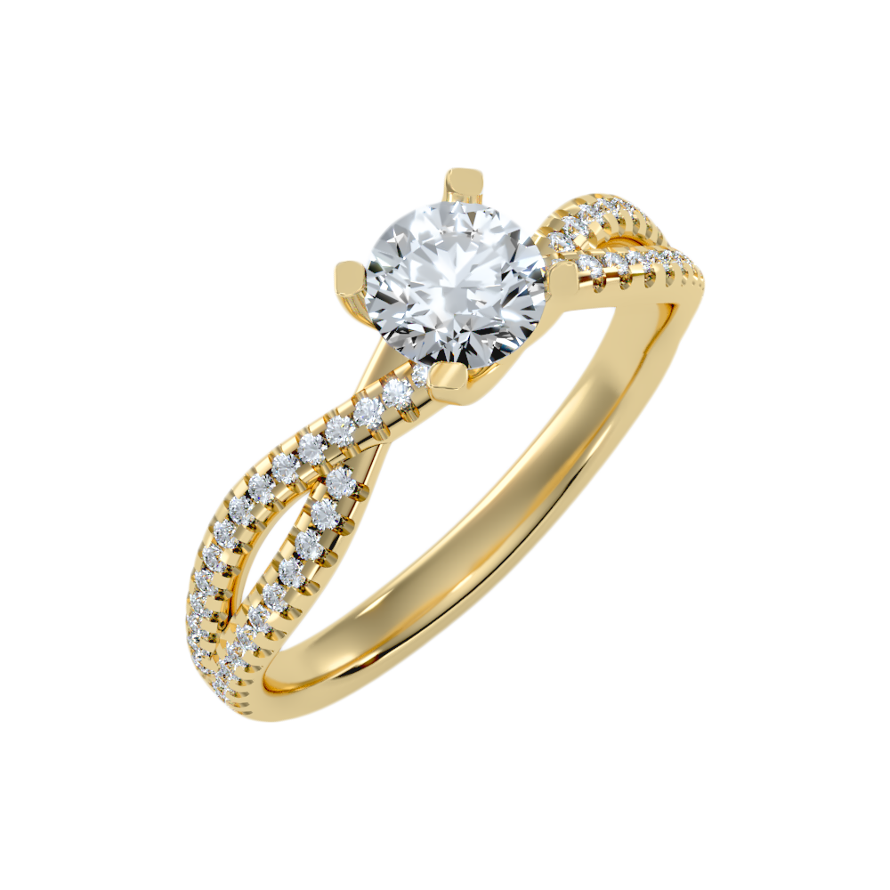 Seren Solitaire Ring In 925 Sterling Silver - One