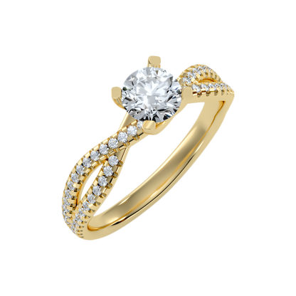 Seren Solitaire Ring In 925 Sterling Silver - One