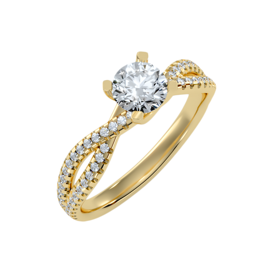 Seren Solitaire Ring In 925 Sterling Silver - One