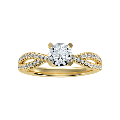 Seren Solitaire Ring In 925 Sterling Silver - Three