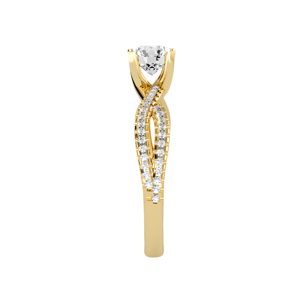 Seren Solitaire Ring In 925 Sterling Silver - Four