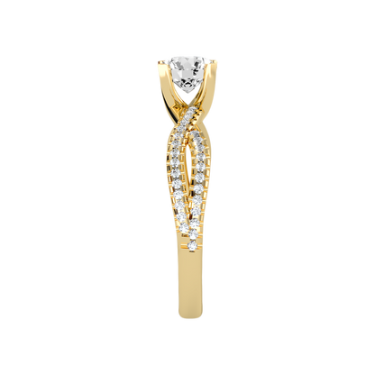 Seren Solitaire Ring In 925 Sterling Silver - Four