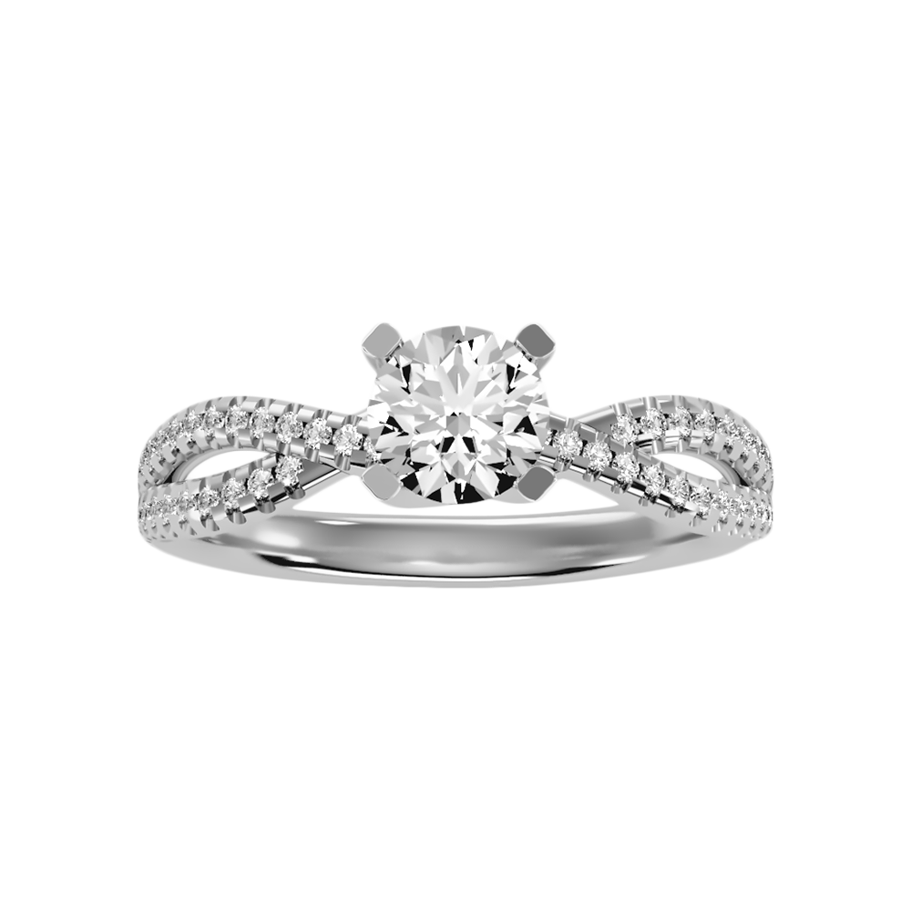 Seren Solitaire Ring In 925 Sterling Silver - Six
