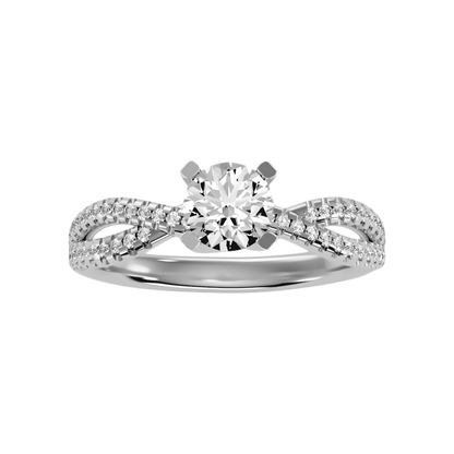 Seren Solitaire Ring In 925 Sterling Silver - Six