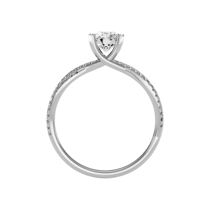 Seren Solitaire Ring In 925 Sterling Silver - Eight